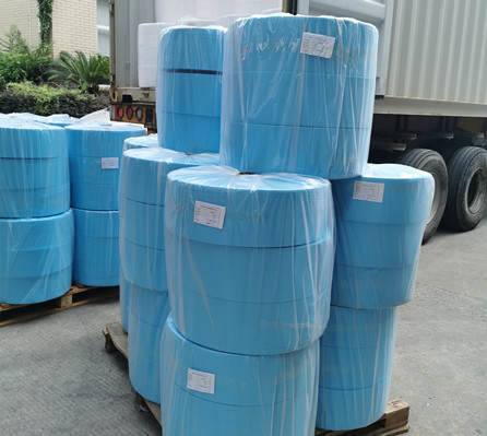 قماش غير منسوج من البولي بروبيلين أزرق 25 جرامًا للمتر المربع للكمامات الطبية